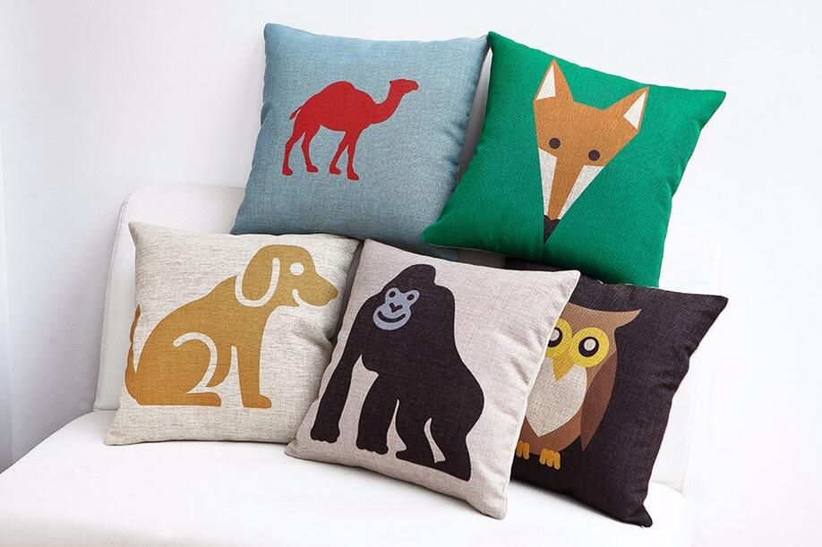Diamond Version Concise Camel Fox Owl Gorilla Popular Pillow Case