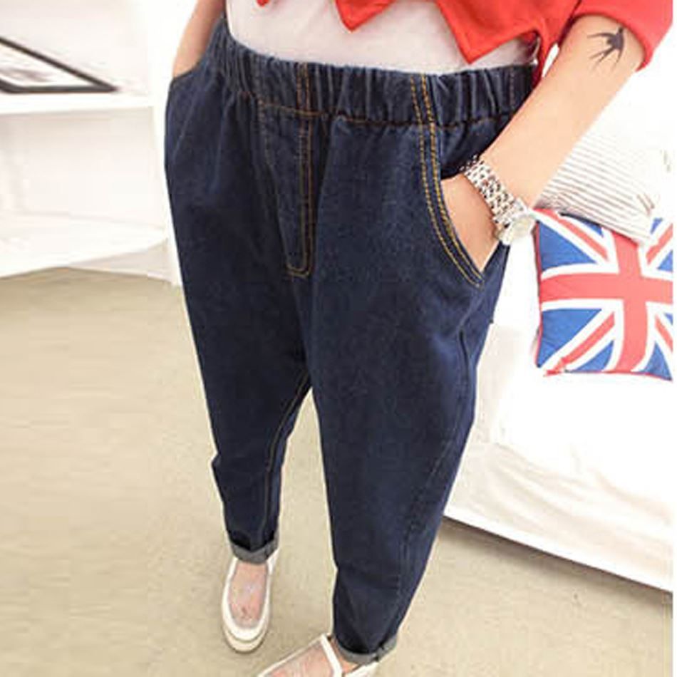 plus size elastic waist jeans