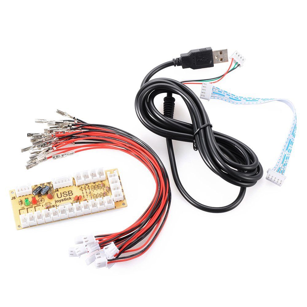 Jamma Zero Delay DIY Encodeur USB PC Arcade Joystick Set pour Mame Jamma Fighting Game 