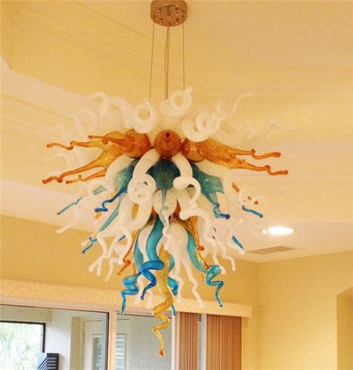 Lr1017 Fancy Led Ceiling Light Small Size Decoration Crystal Murano Glass Chandelier Modern Art Designed Glass Chandelier Elegant Pendant Ceiling