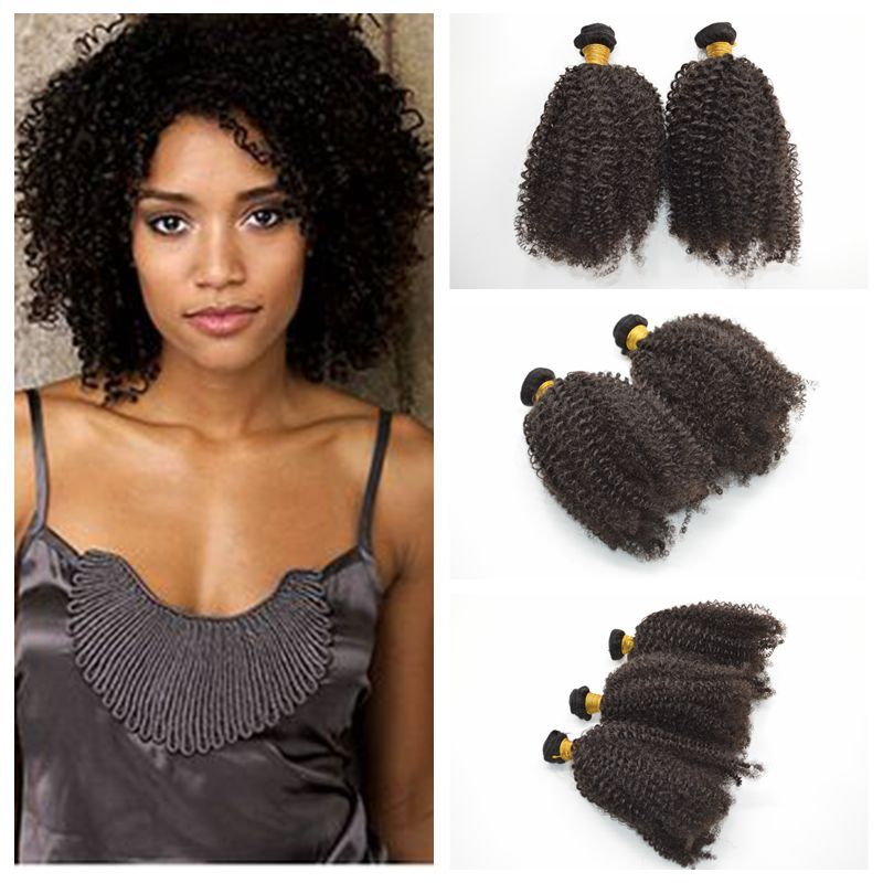 Brazilian Curly Hair Weave Wefts Kinky Curly Human Hair Weave