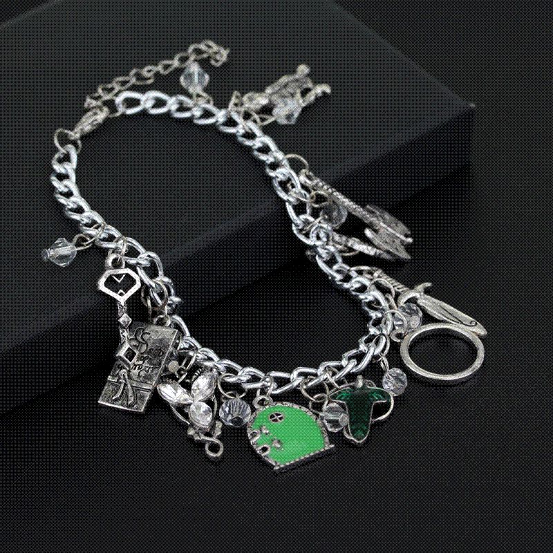 Lord Of The Hobbit Charm Bracelets Frodo Hobbit Feet Axe Sword Bow