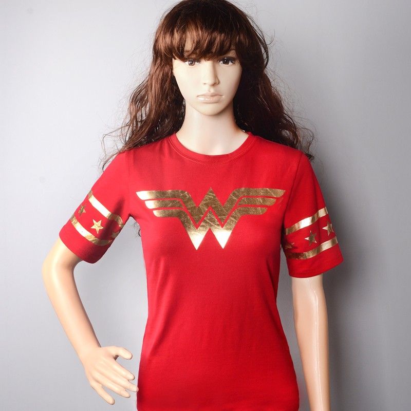 red wonder woman shirt