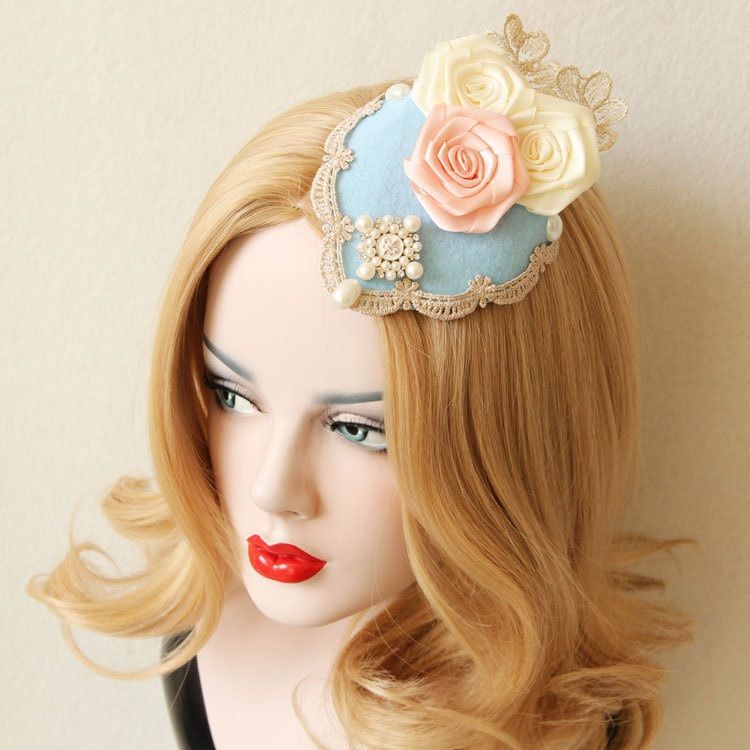 blue flower hair accessories
