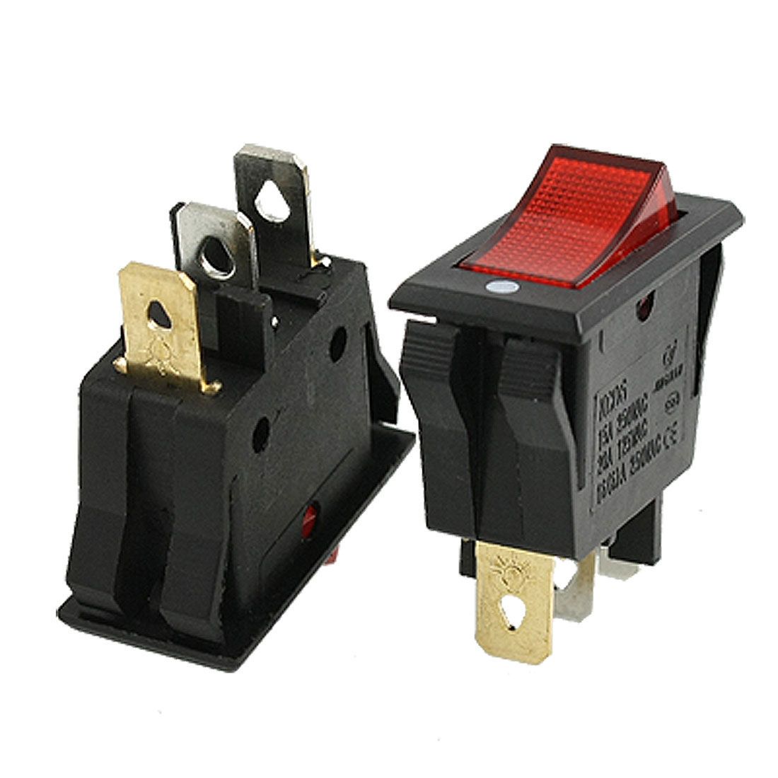 KCD3 Household Appliances Red Light Rocker Switch 10pcs On/Off for Household Working KCD3 Household Appliances Red Light Rocker Switch 10pcs On/Off for Household Working