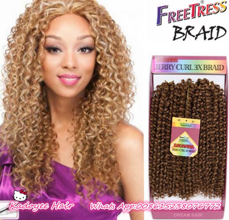 2019 3x Short Curly Hair Styles Freetress Deep Wave Twist Crochet Hair Jerry Curly Savana Box Braids Ombre Braiding Hair Extensions From Kadoyeehair