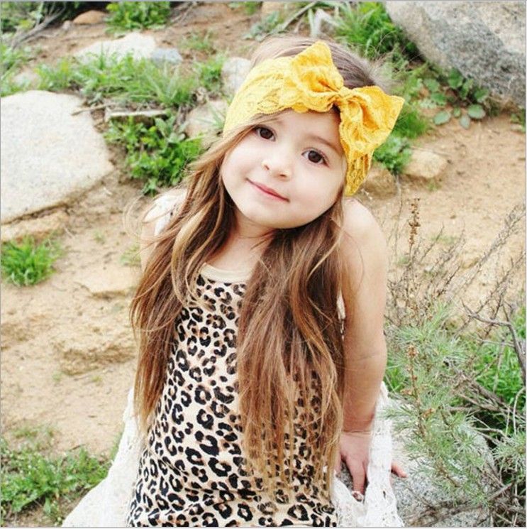 Children Lace Bowknot Head Band Cute Baby Girl Hairband Kids Hair