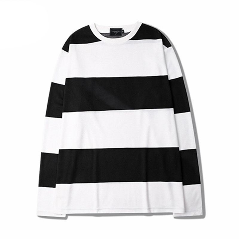 black and white striped top mens