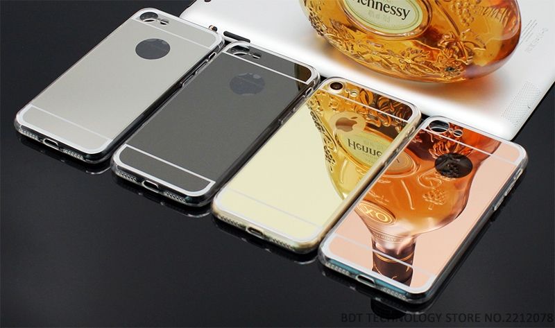 New Fashion Rose Gold Luxury Mirror Soft Clear Tpu Case For Iphone