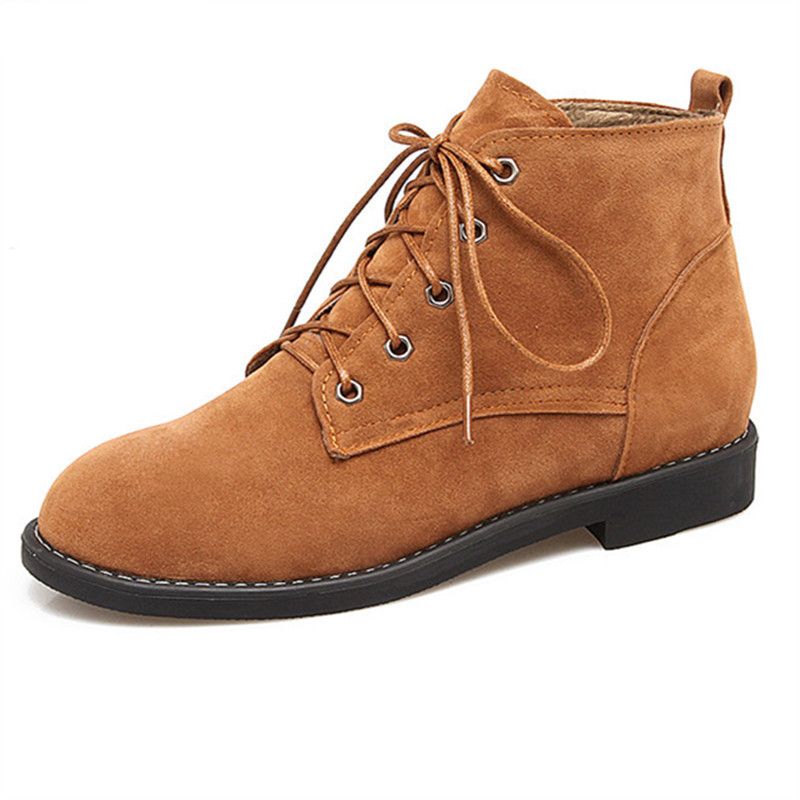 womens boots lace up low heel