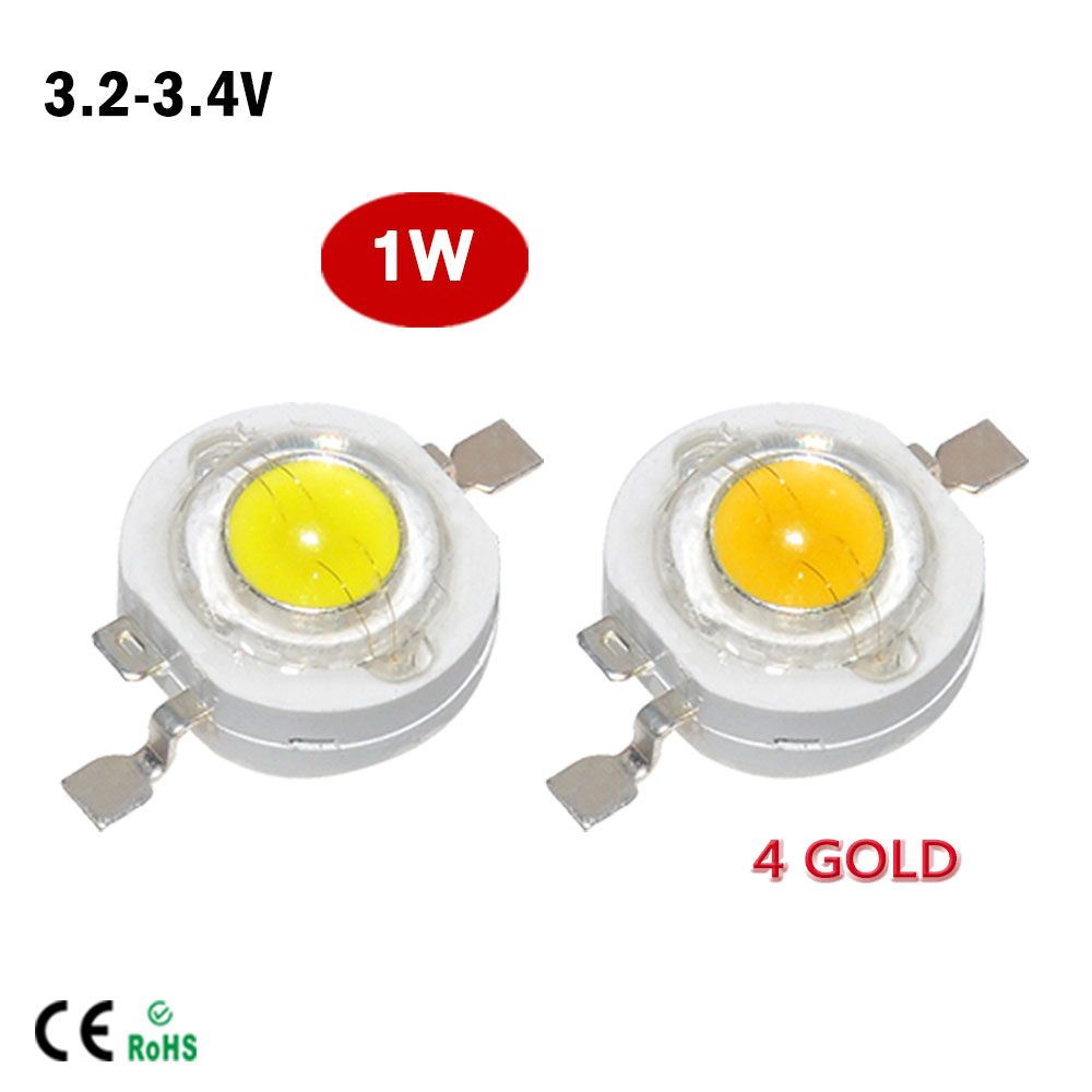100pcs 3W cold white High Power Led Light Bead Chip 3 Watt 6000-6500k led chip