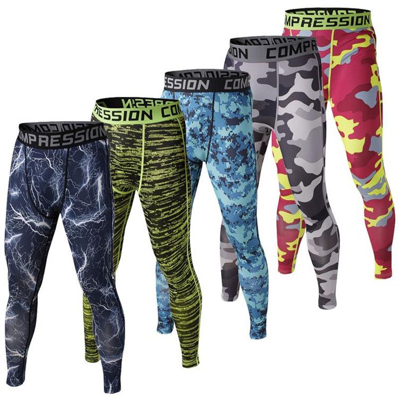 camo running tights mens