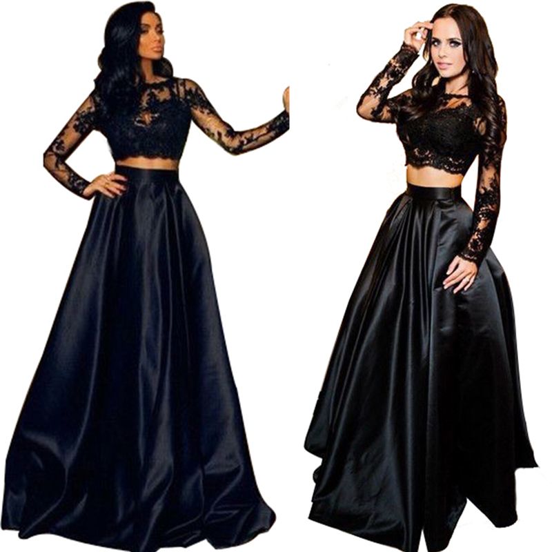 black lace two piece