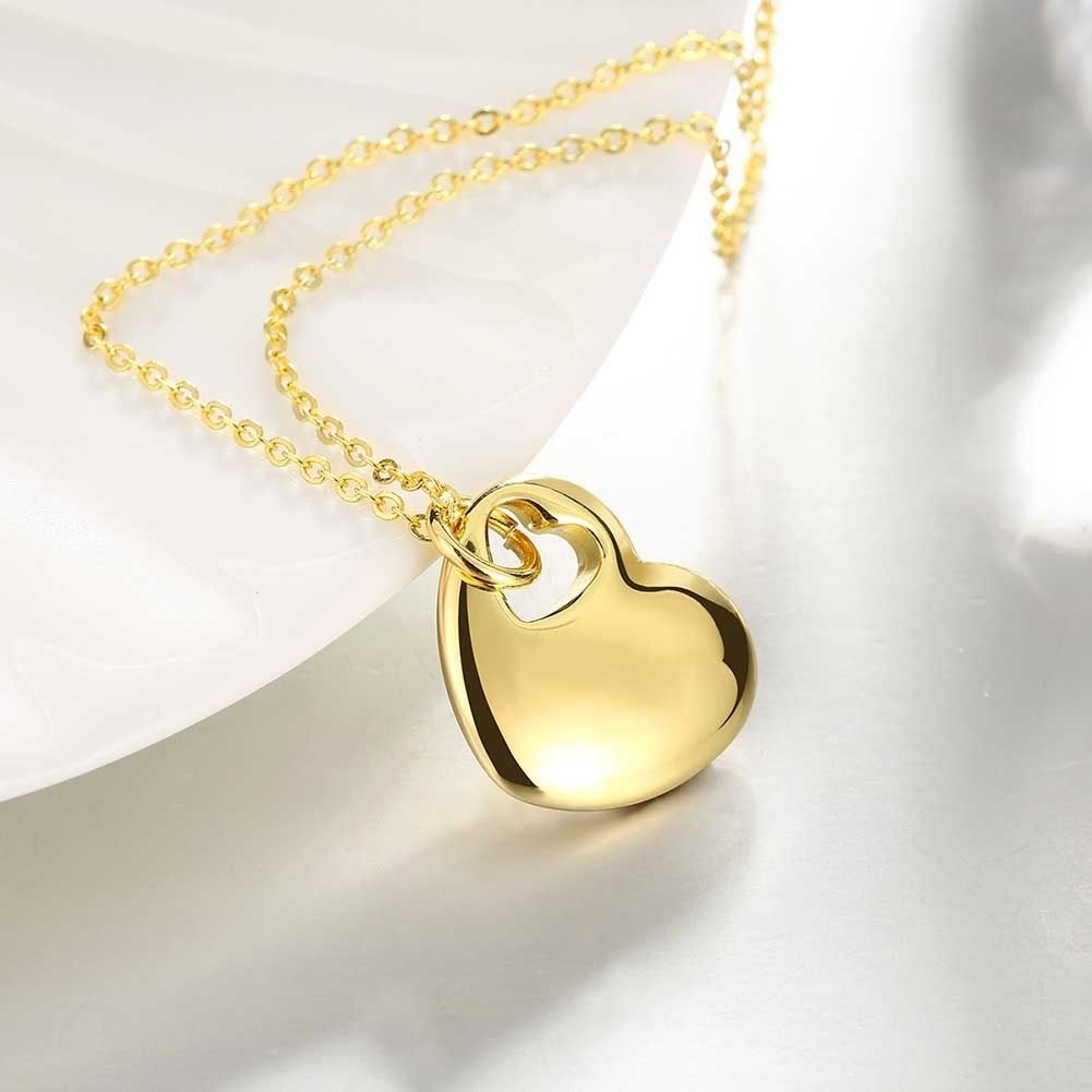 Women Fashion Charm Jewelry Love Heart Gold Pendant Chain Necklace Gift