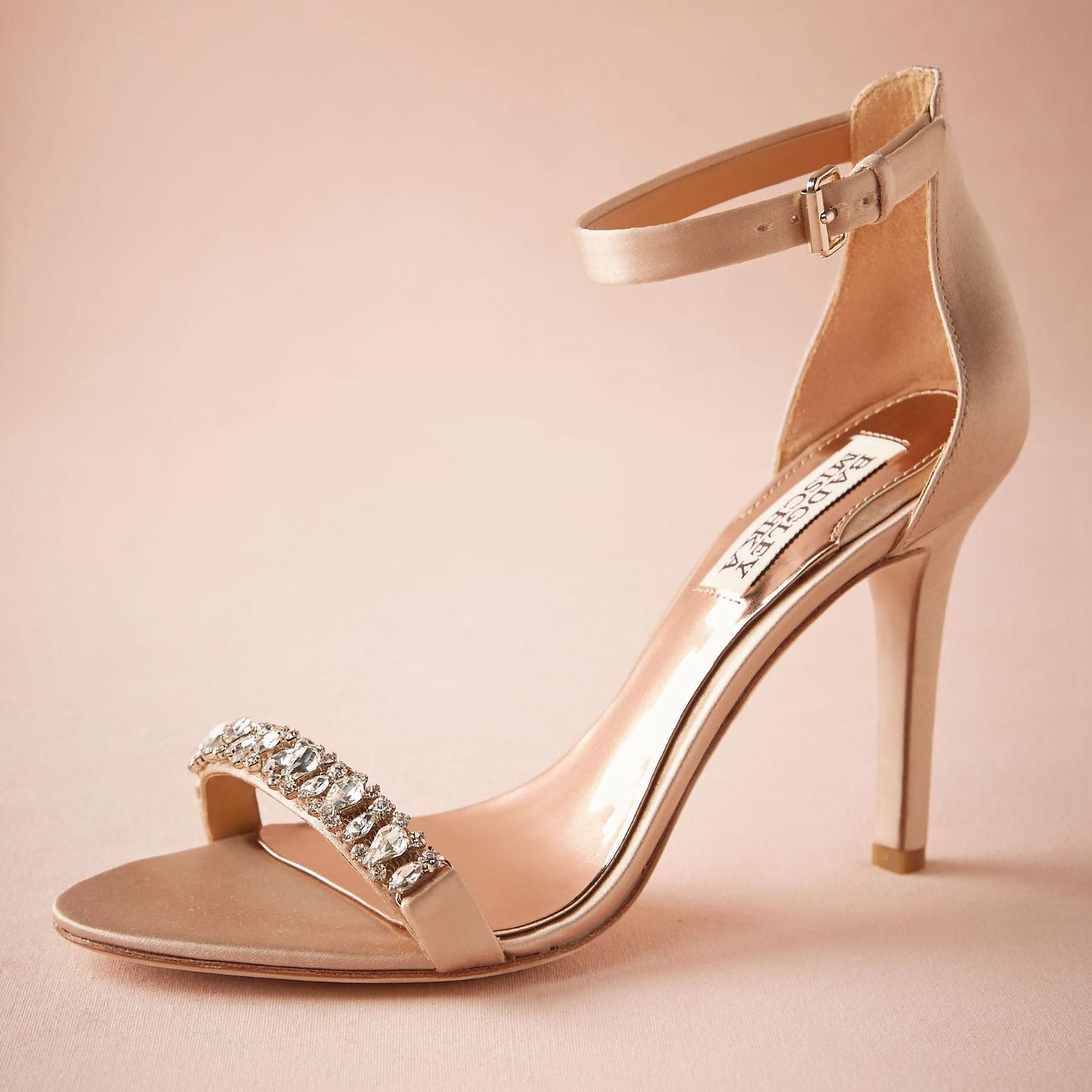 cream satin wedding shoes