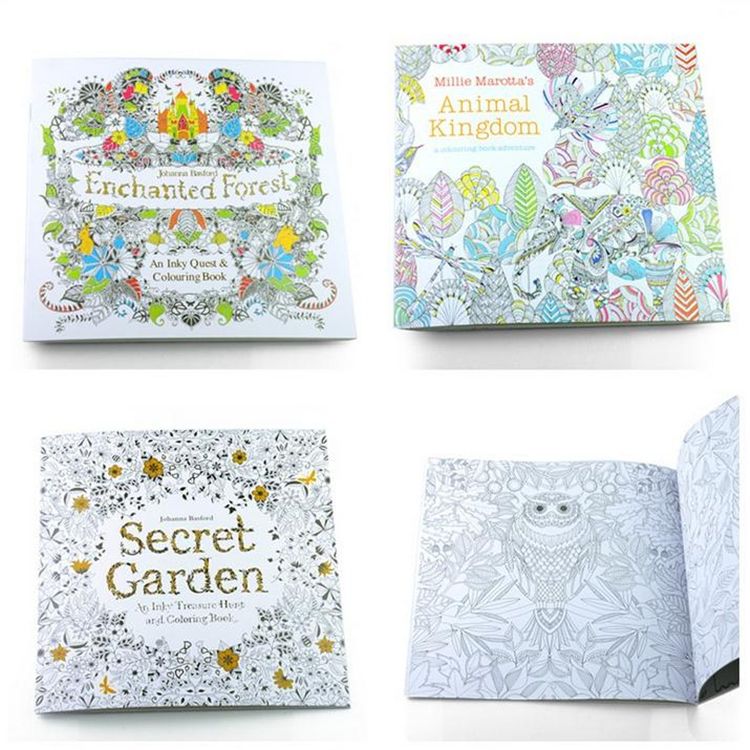 Prettybaby Secret Garden Coloring Book Painting Drawing 24 Pages Animal Kingdom Enchanted Forest Relieve Stress For Children Adult 1677 Christmas