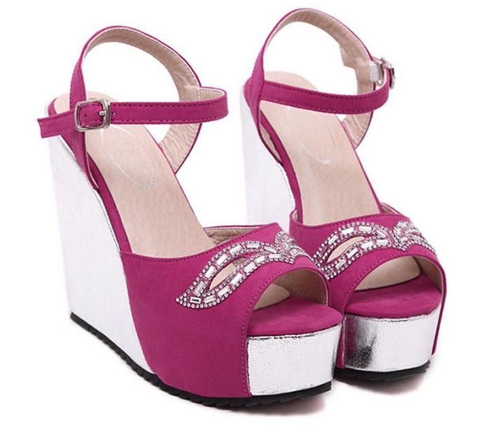 fuchsia sandals wedding