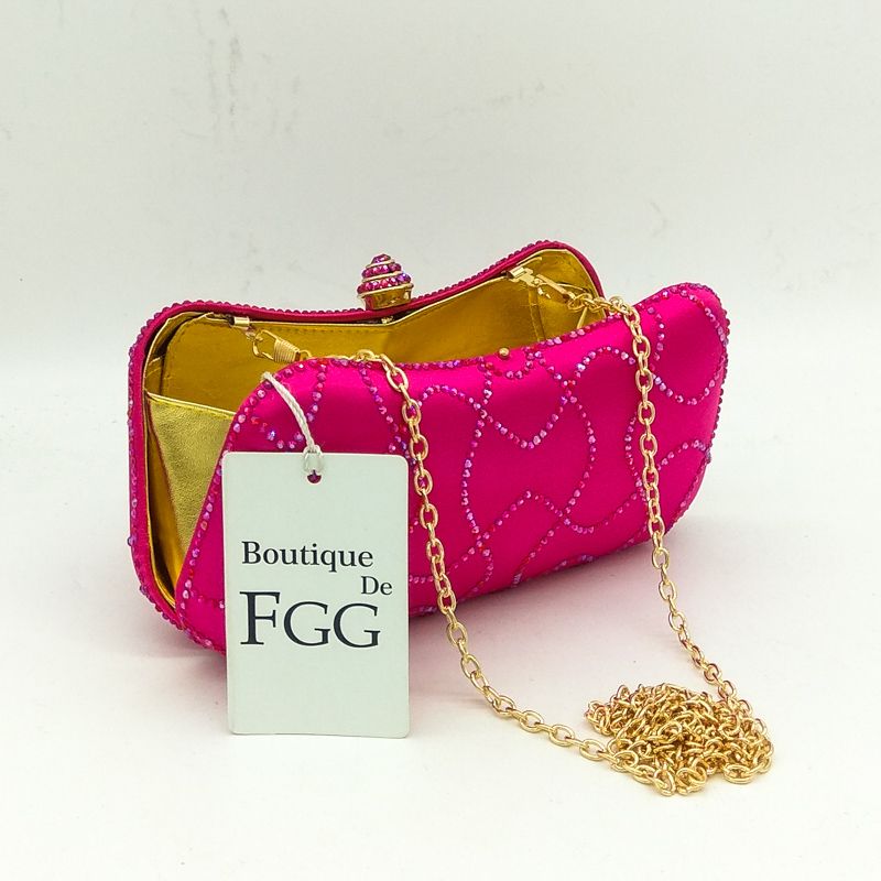 fuchsia pink clutch