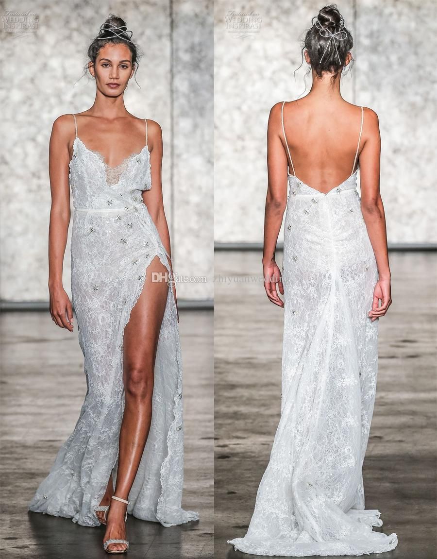 sexy sheath wedding dress
