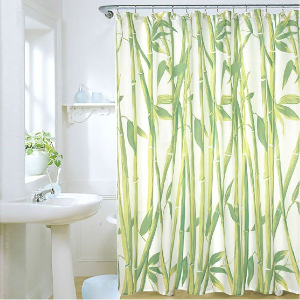 2021 Country Style 70 X 70 Waterproof Bath Curtains Washable Bamboo