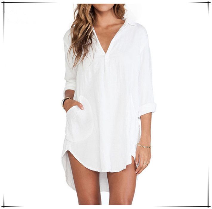 womens sheer white blouse