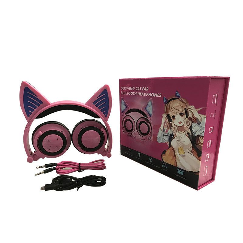 Amazing Bluetooth Cat Ear Headphones Fancy Glowing Cosplay Kitty