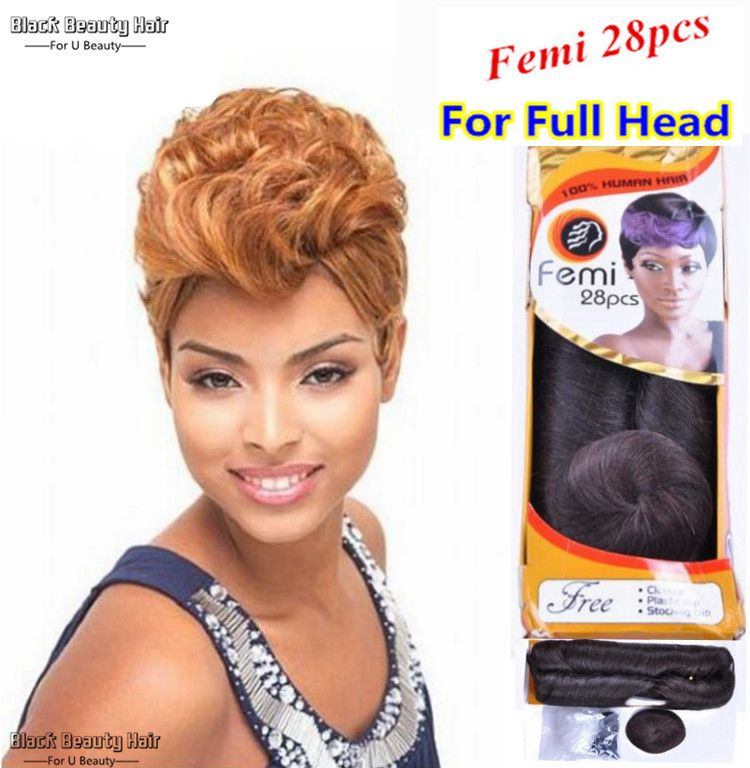 Kadoyee Cheap Femi Hair Collection For Women Pure Black Color