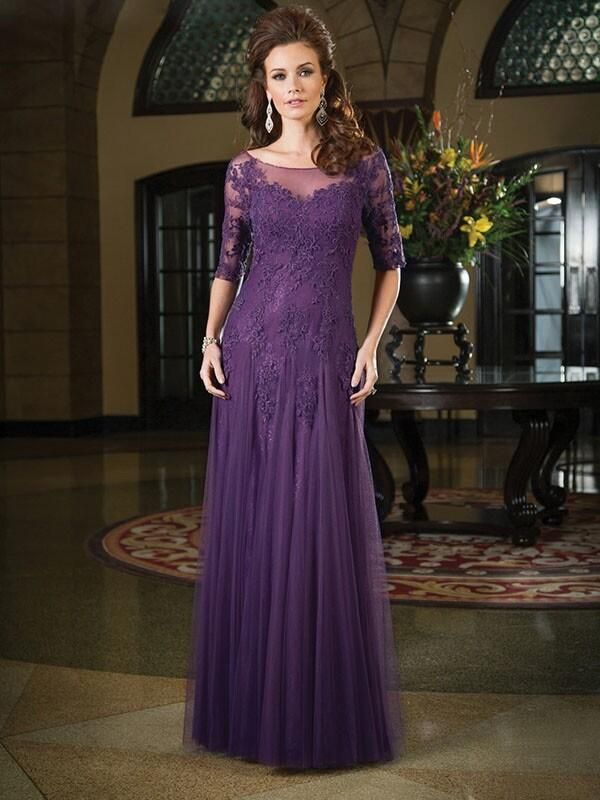dark purple dress with sleeves