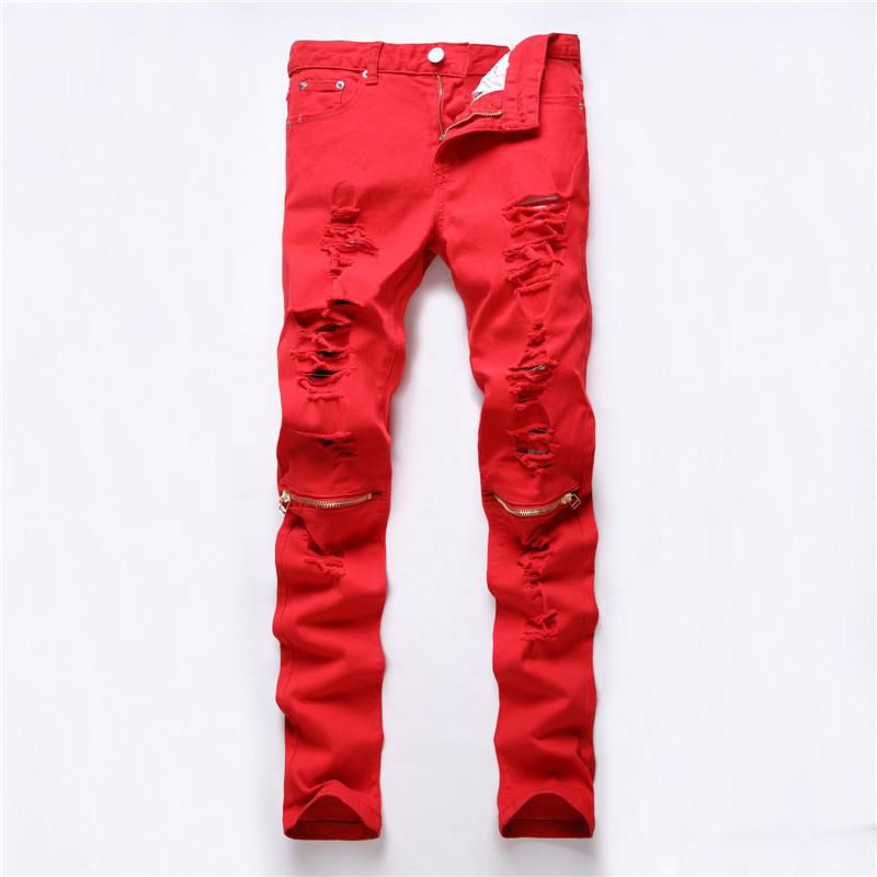 red jeans men