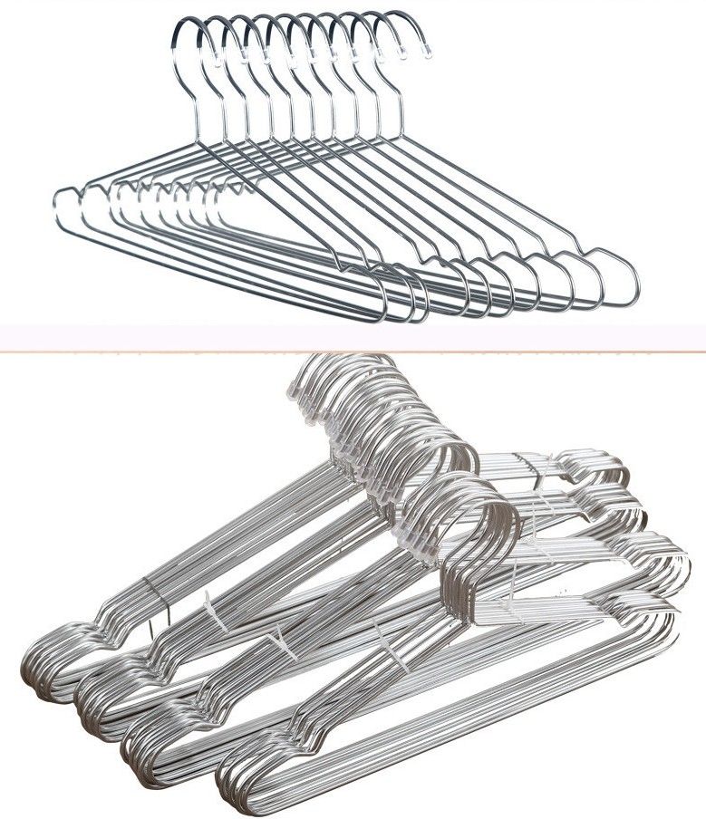 Wire Coat Hangers Metal Clothes Hanger Space Saving Metal Hangers Non Slip  Metal Wire Clothes Hanger Bulk For Coats A