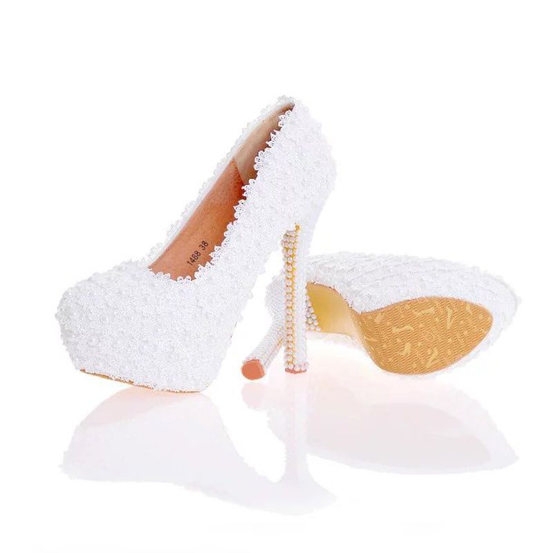 white pumps wedding shoes
