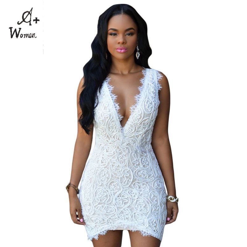white lace club dresses
