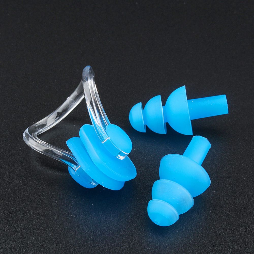 compre de piscina impermeable tapones para nariz clip para la oreja auriculares surf natacion tapones para los oidos de alta calidad suave silicona