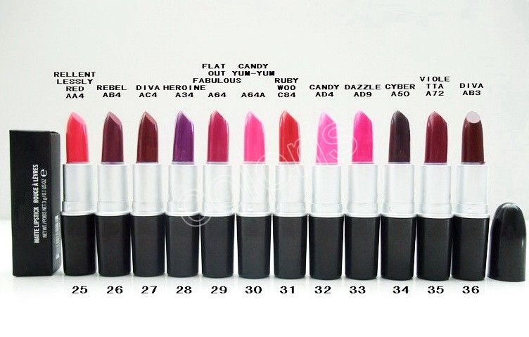 Makeup Matte Lipstick Rouge A Levres With English Name Makeup Batom Color Ruby Woo Candy Yun Yun Candy Mini Order Liquid Lipstick Natural Cosmetics