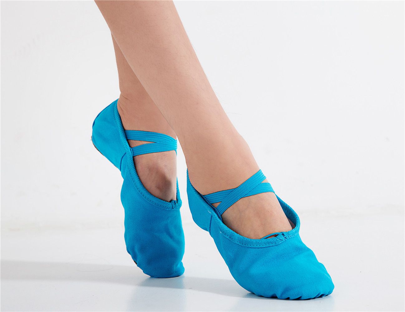teal ballet slippers