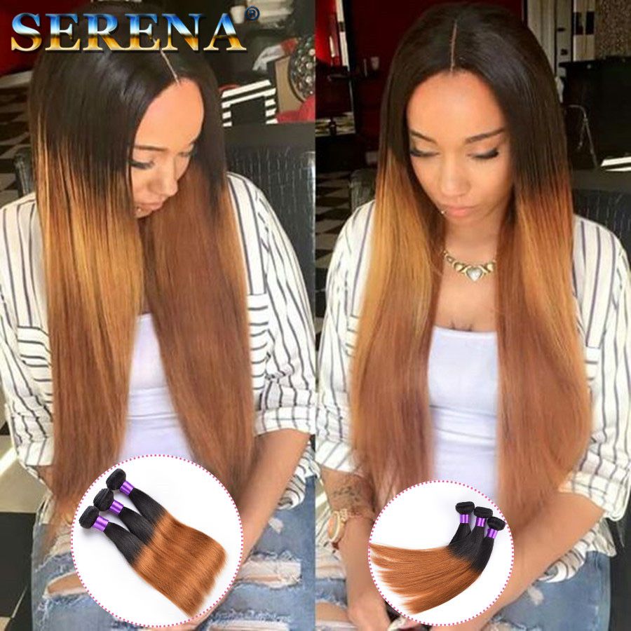 Ombre Hair Extensions 1b 30 Honey Blonde Ombre Dark Root Virgin