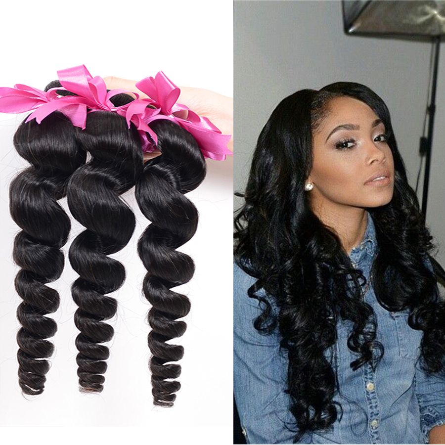 Top Hair Extensions 7a Unprocessed Brazilian Loose Wave Virgin