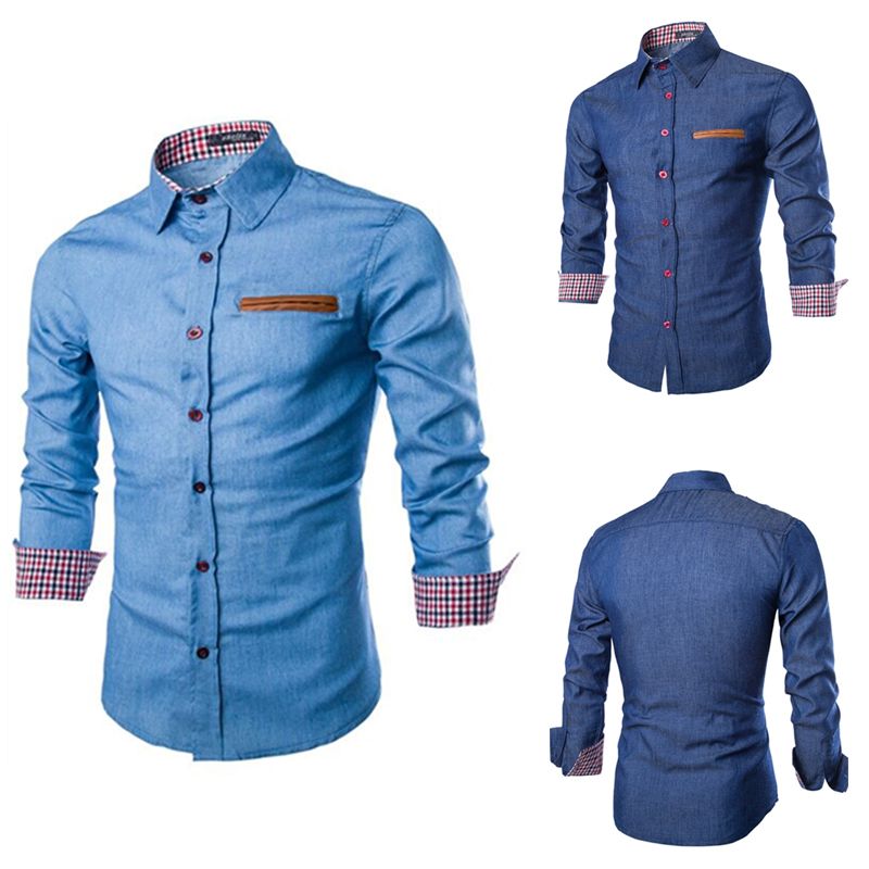moda jeans y camisa hombre