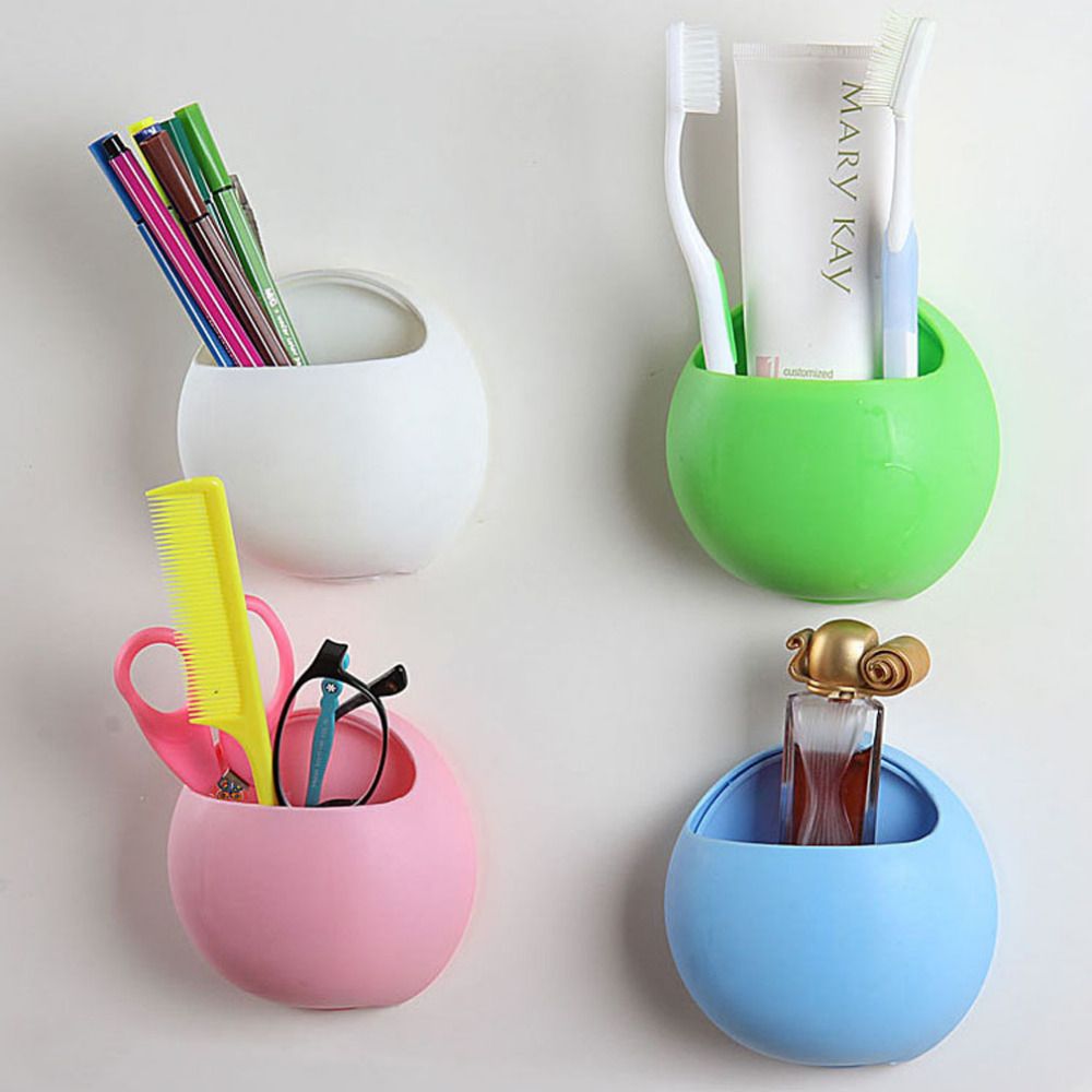Cute Eggs Design Toothbrush Holder Suction Hooks Cups Organizer Bathroom Sucker 