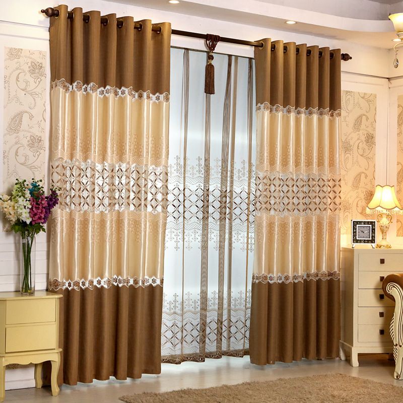 2019 Ready Made Window European Luxury Embroidered Voile Curtain