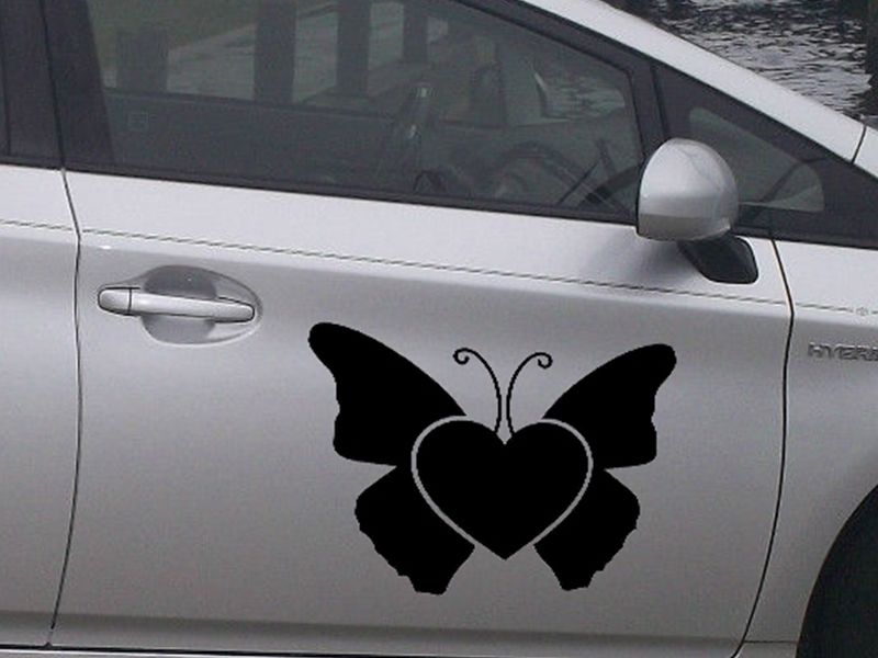 2019 40cm X 33 8cm Heart Butterfly Car Sticker For Cars Door Side Truck Window Rear Windshield Vinyl Decal From Cnhot 15 07 Dhgate Com