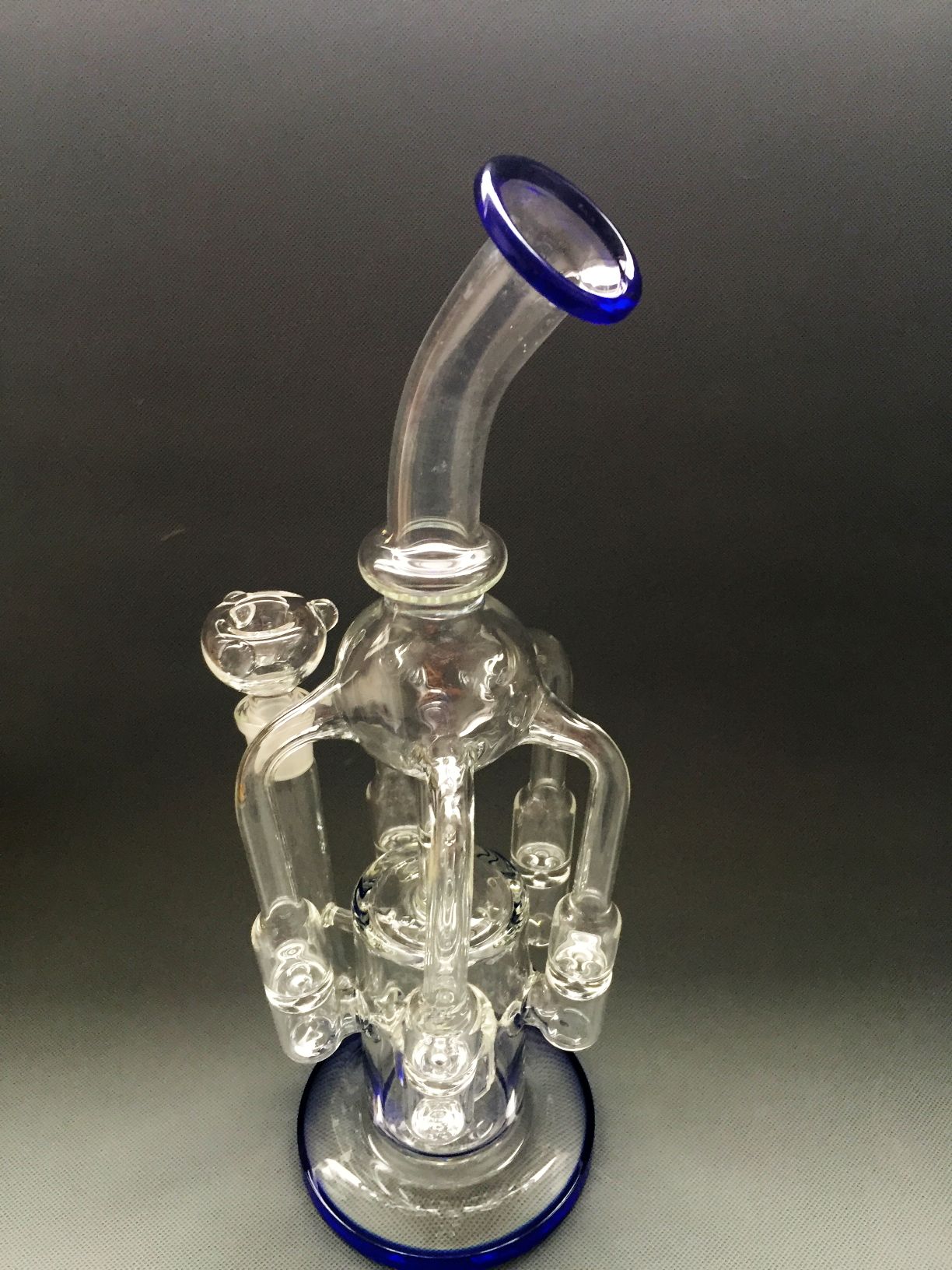 2021 Helix Water Pipe Intricate Recycler Glass Bong Top Selling Perc
