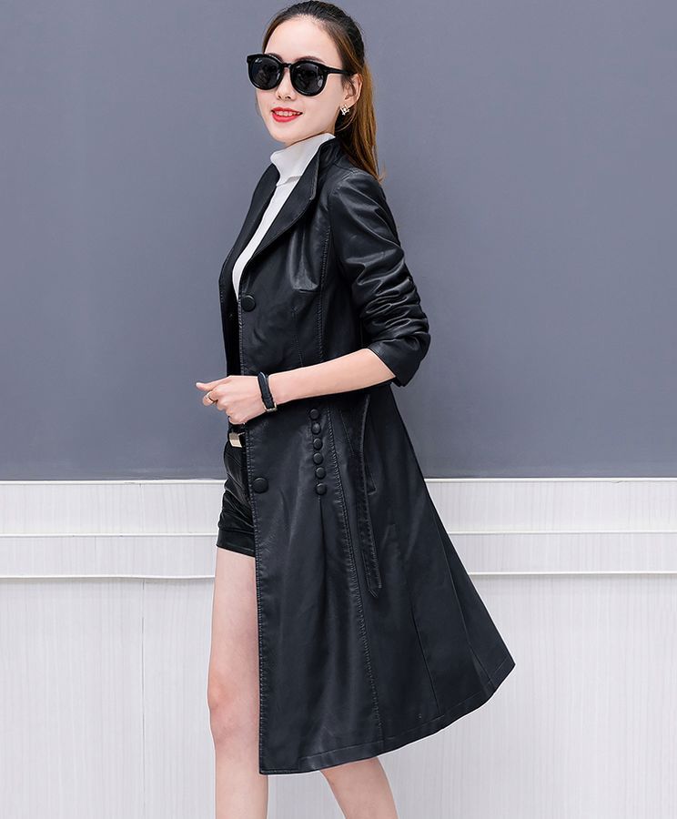 faux leather duster