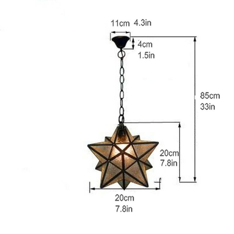 Discount Industrial Vintage Glass Monrovian Moravian Star Ceiling Pendant Light Fixtures For Kitchen Bar Vintage Light Fixtures Hanging Ceiling Lights