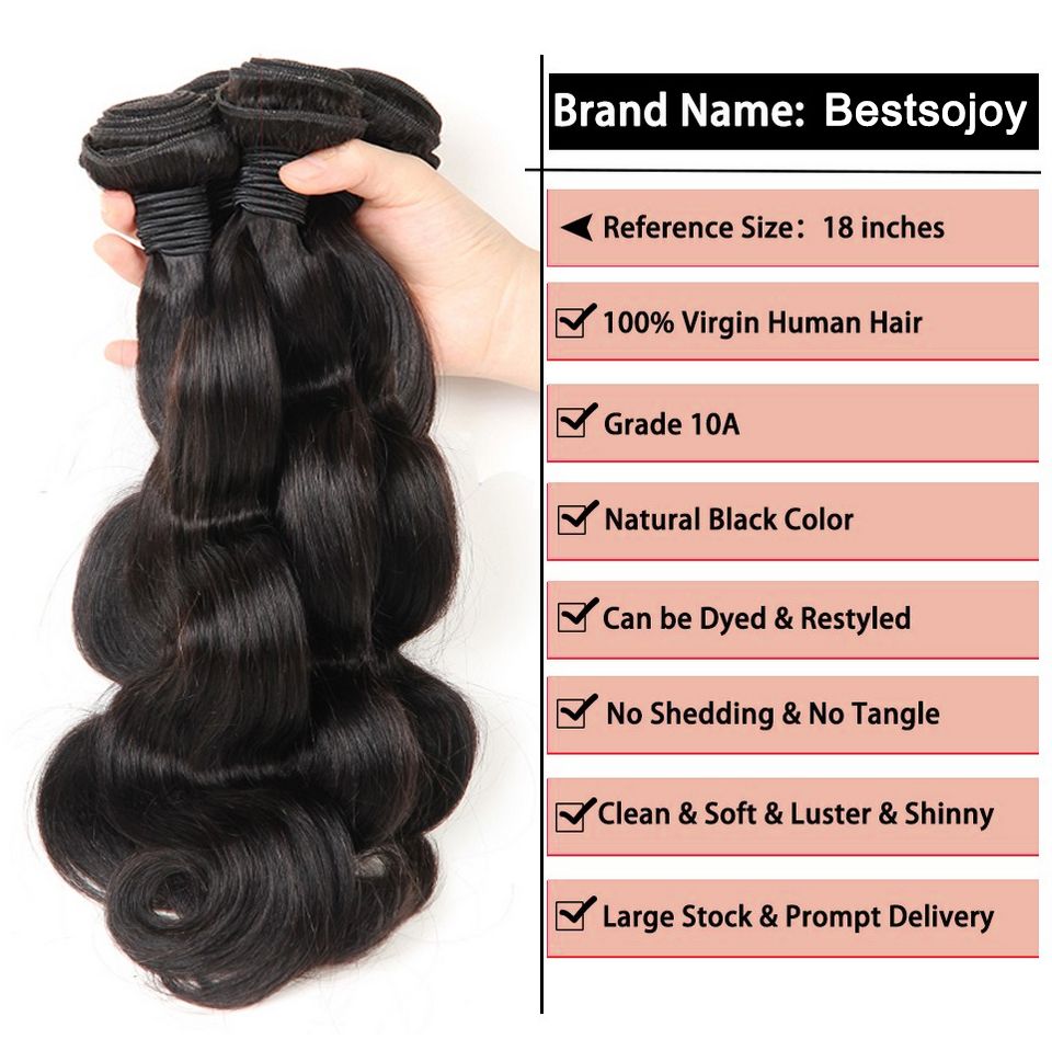 Best So Joy Virgin Brazilian Hair Body Wave Extensions 3 Bundles