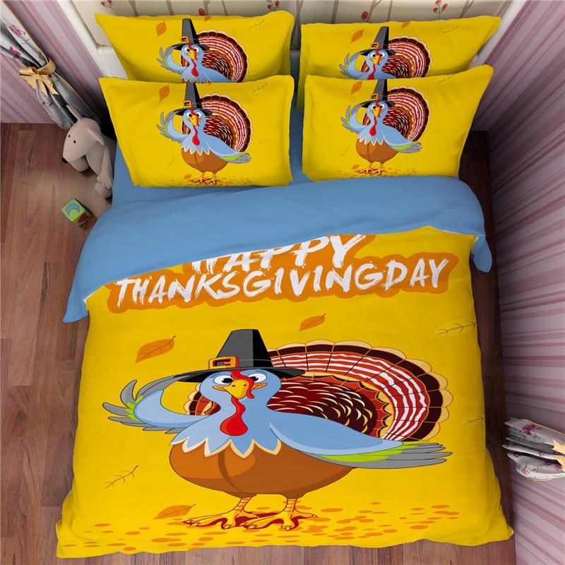 Grosshandel Happy Thankgiving Bettwasche Set Bettbezug Single Twin Queen Queen Size Kurbis Bettdecke Turkei Maple Leaves Tagesdecke Gelbe Bettdecke Von Bedlinens 53 58 Auf De Dhgate Com Dhgate