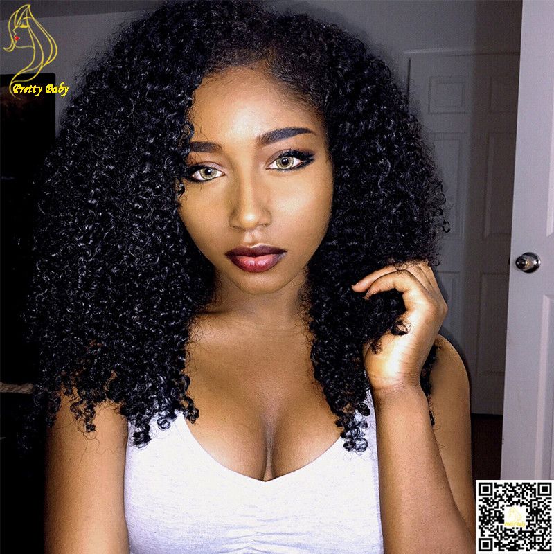 Mongolian Afro Kinky Curly Wigs Human Hair Wigs Left Side U Part