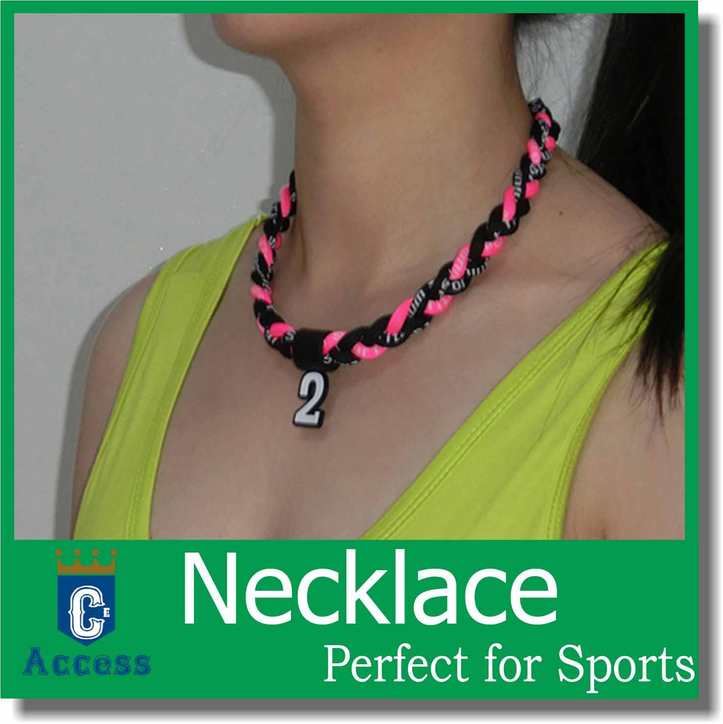 2020 2017 Titanium Ionic Sports Baseball Necklace 16 18 20 22 3 Rope