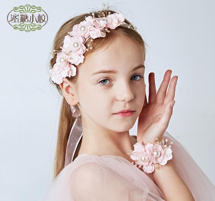 Guirlandas de flores de casamento, damas de honra, headwear infantil,  enfeites de cabelo, faixa de cabelo,