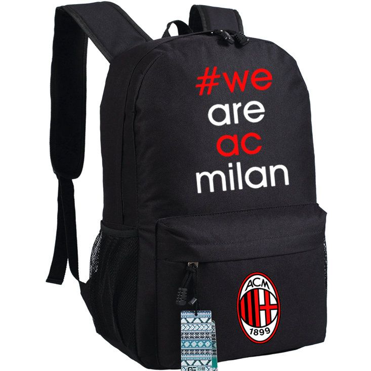 2021 AC Milan Backpack Football Club Fans School Bag Cool Soccer Team